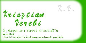 krisztian verebi business card